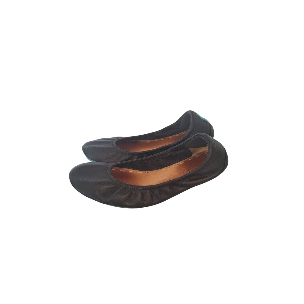 Tieks By Gabriel Black Leather Flat 6 - Picture 5 of 8